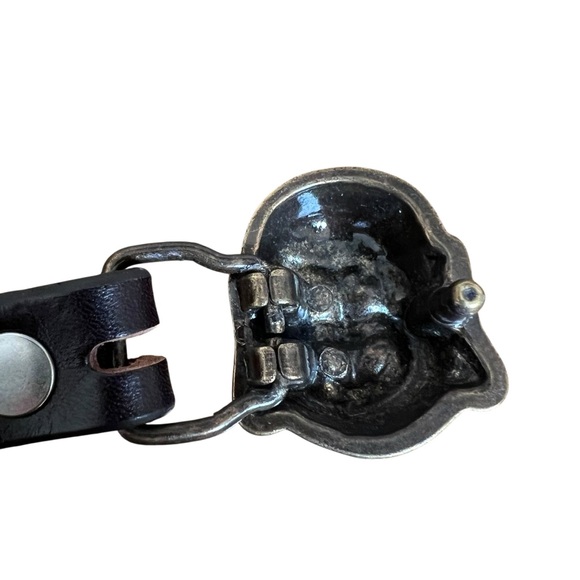 Quelli Della Pelle Handmade Brown Leather Belt Laughing Buddha Bellagio Italy XL - Picture 3 of 10